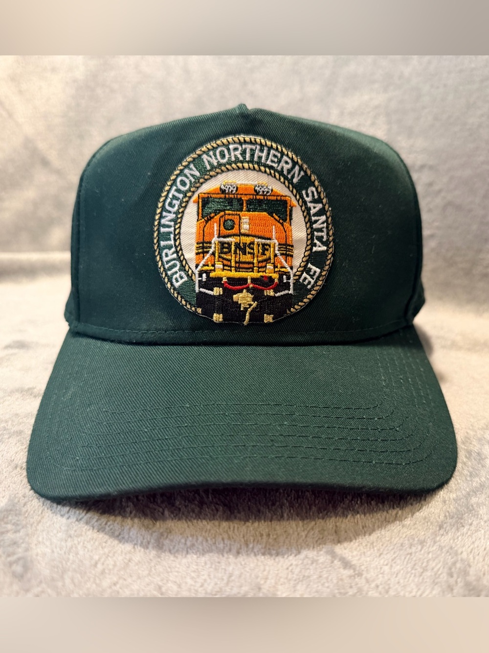 Burlington Northern Santa Fe BNSF Railroad 6 Panel Cap by OTTO - Picture 2 of 6